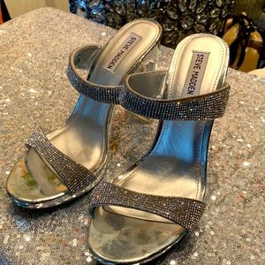 Super Sparkly Steve Madden Rhinestone Mule, Sz 8.5
